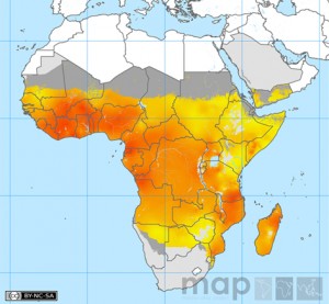 spatial distribution Plasmodium falciparum malaria Africa